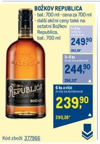 Makro BOŽKOV REPUBLICA nabídka