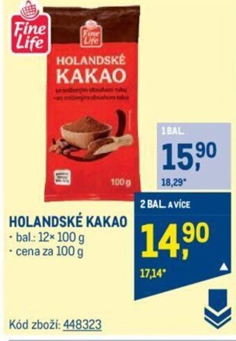 Makro HOLANDSKÉ KAKAO nabídka