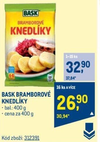 Makro BASK BRAMBOROVÉ KNEDLÍKY nabídka
