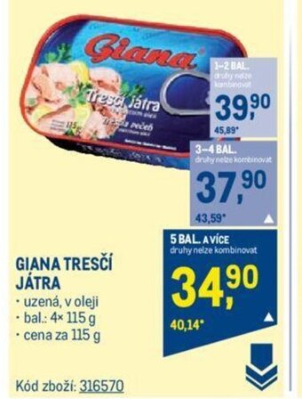 Makro GIANA TRESČÍ JÁTRA nabídka