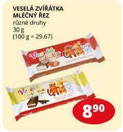 Flop Veselá zvířátka mléčný řez různé druhy 30 g nabídka