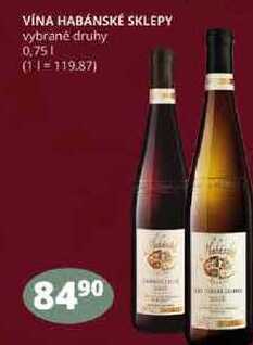 Flop Vína habánské sklepy vybrané druhy 0,75l nabídka