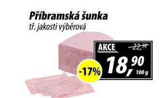 ZEMAN Příbramská šunka tř. jakosti výběrová, 100 g nabídka