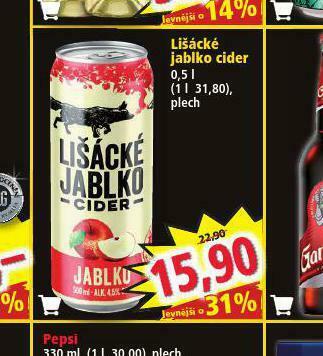 Norma Lišácké jablko cider nabídka