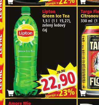 Norma Lipton green ice tea nabídka