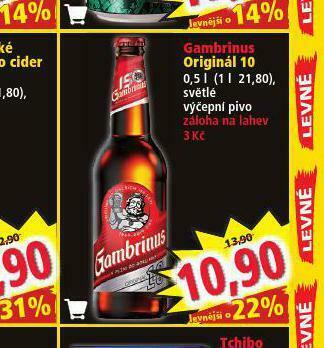 Norma Pivo gambrinus original nabídka