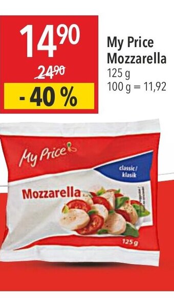 Globus My Price Mozzarella nabídka