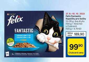 Tesco Felix fantastic kapsičky pro kočky 12 x 85 g nabídka