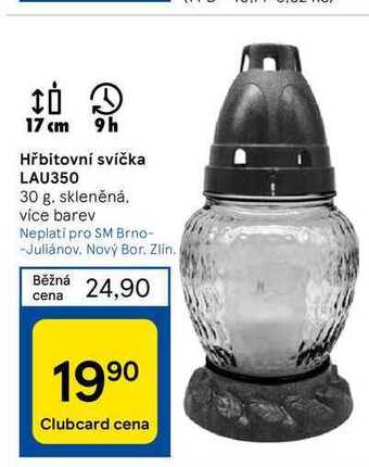 Tesco Hřbitovní svíčka lau350 30 g nabídka