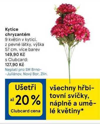 Tesco Kytice chryzantém nabídka