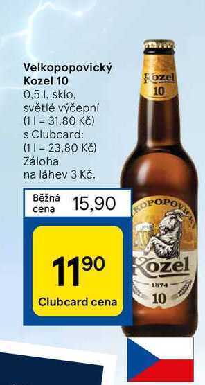 Tesco Velkopopovický kozel 10 0,5 l nabídka