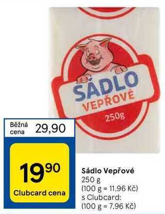 Tesco Sádlo vepřové 250 g nabídka