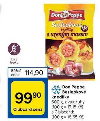 Tesco Don peppe bezlepkové knedlíky 600 g nabídka