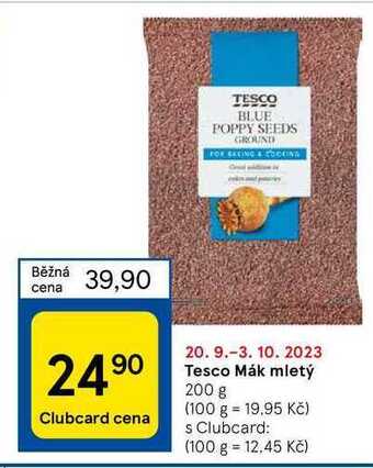 Tesco Tesco mák mletý 200 g nabídka