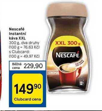 Tesco Nescafé instantní káva xxl 300 g nabídka