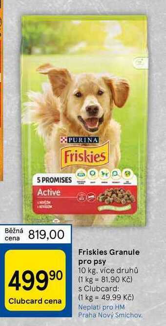 Tesco Friskies granule pro psy 10 kg nabídka