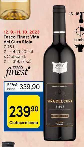 Tesco Tesco finest viña del cura rioja 0.75 1 nabídka