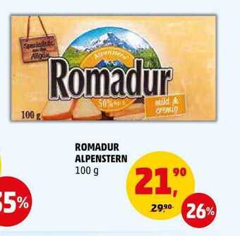 Penny Market Romadur alpenstern, 100 g nabídka