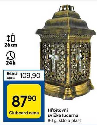 Tesco Hřbitovní svíčka lucerna 80 g nabídka