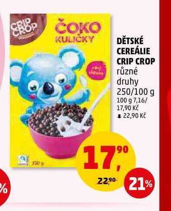 Penny Market Dětské cereálie crip crop, 250 g nabídka