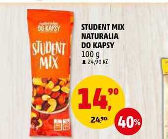 Penny Market Student mix naturalia do kapsy, 100 g nabídka