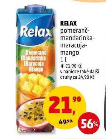 Penny Market Relax pomeranč-mandarinka-maracuja-mango, 1 l nabídka