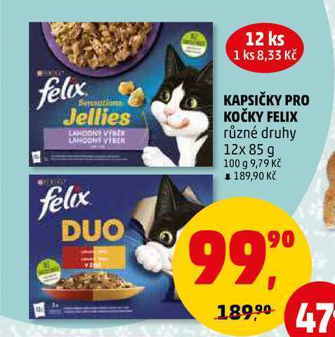 Penny Market Felix kapsičky pro kočky, 12x 85 g nabídka
