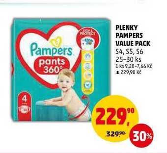 Penny Market Plenky pampers value pack s4, s5, s6, 25-30 ks nabídka