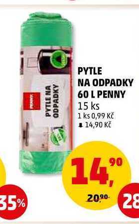 Penny Market Pytle na odpadky 60 l penny, 15 ks nabídka