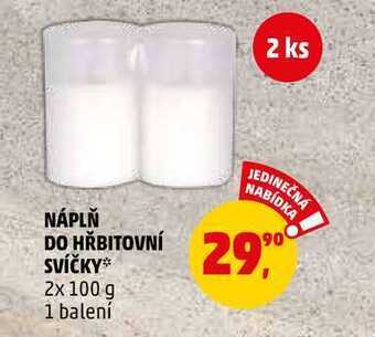 Penny Market Náplň do hřbitovní svíčky, 2x 100 g nabídka