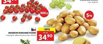 Lidl Brambory konzumní pozdní nabídka