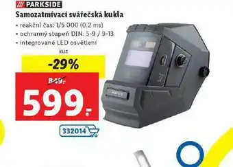 Lidl Samozatmívací svářečka kukla nabídka