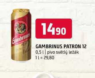 Terno Gambrinus patron 12 0,5 l nabídka