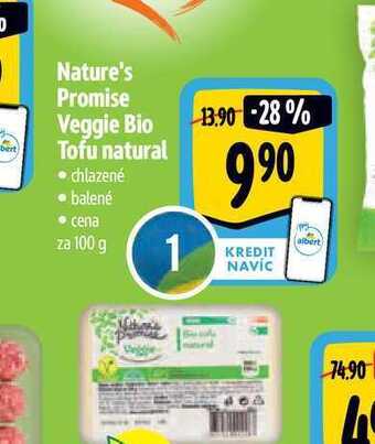 Albert Nature's promise veggie bio tofu natural 100 g nabídka