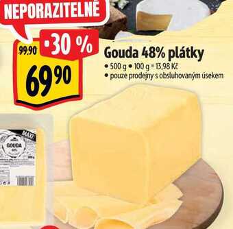 Albert Gouda 48% plátky 500 g nabídka