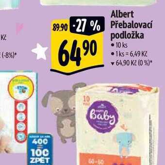 Albert Albert přebalovací podložka • 10 ks nabídka