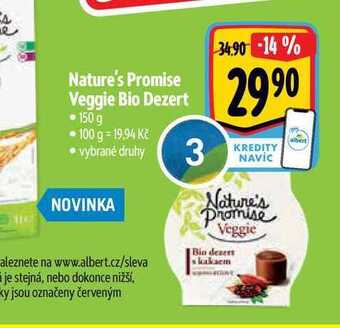 Albert Nature's promise veggie bio dezert 150 g nabídka