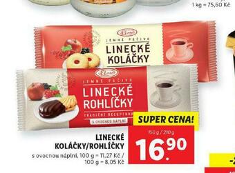 Lidl Linecké koláčky / rohlíčky nabídka
