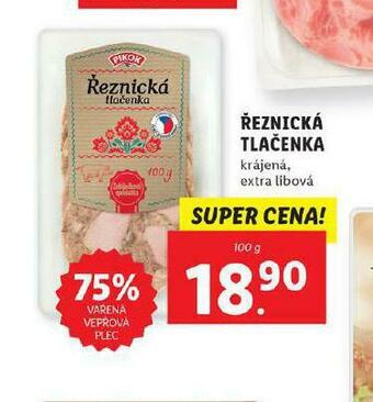 Lidl Řeznická tlačenka nabídka