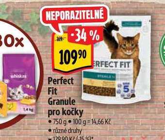 Albert Perfect fit granule pro kočky 750 g nabídka