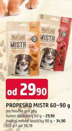 Trefa Propesko mistr 60-90 g pochoutka pro psy nabídka