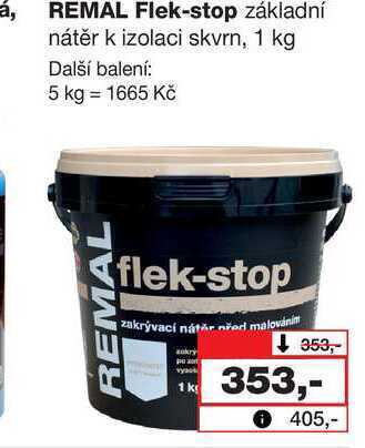 Barvy a laky drogerie Remal flek-stop základní nátěr k izolaci skvrn, 1 kg nabídka