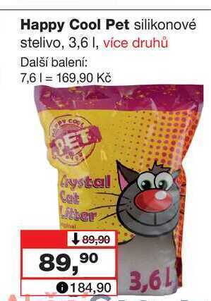 Barvy a laky drogerie Happy cool pet silikonové stelivo, 3,6l nabídka
