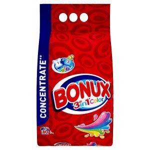 Barvy a laky drogerie Bonux 3v1 color prací prášek 80 praní 6kg nabídka