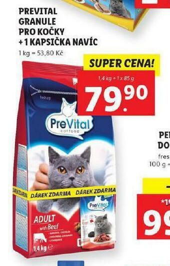 Lidl Prevital granule pro kočky nabídka