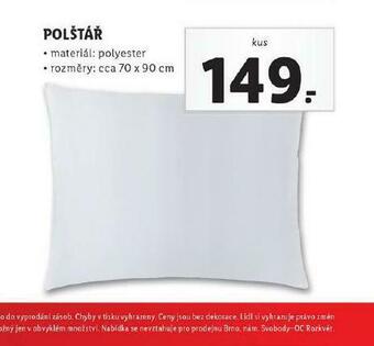 Lidl Polštář 70 x 90 cm nabídka