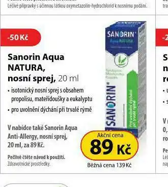 Dr. Max Sanorin aqua natura nosní sprej nabídka