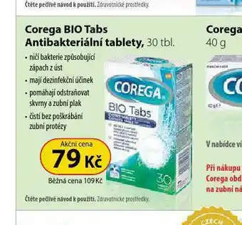 Corega bio tabs antibakteriální tablety