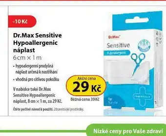 Dr. Max Dr. max sensitive hypoallergenic náplast nabídka