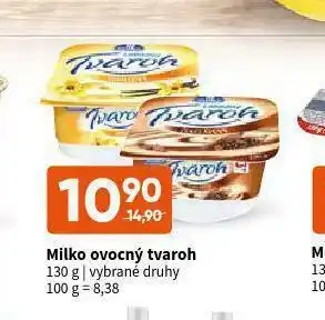 Terno Milko ovocný tvaroh nabídka